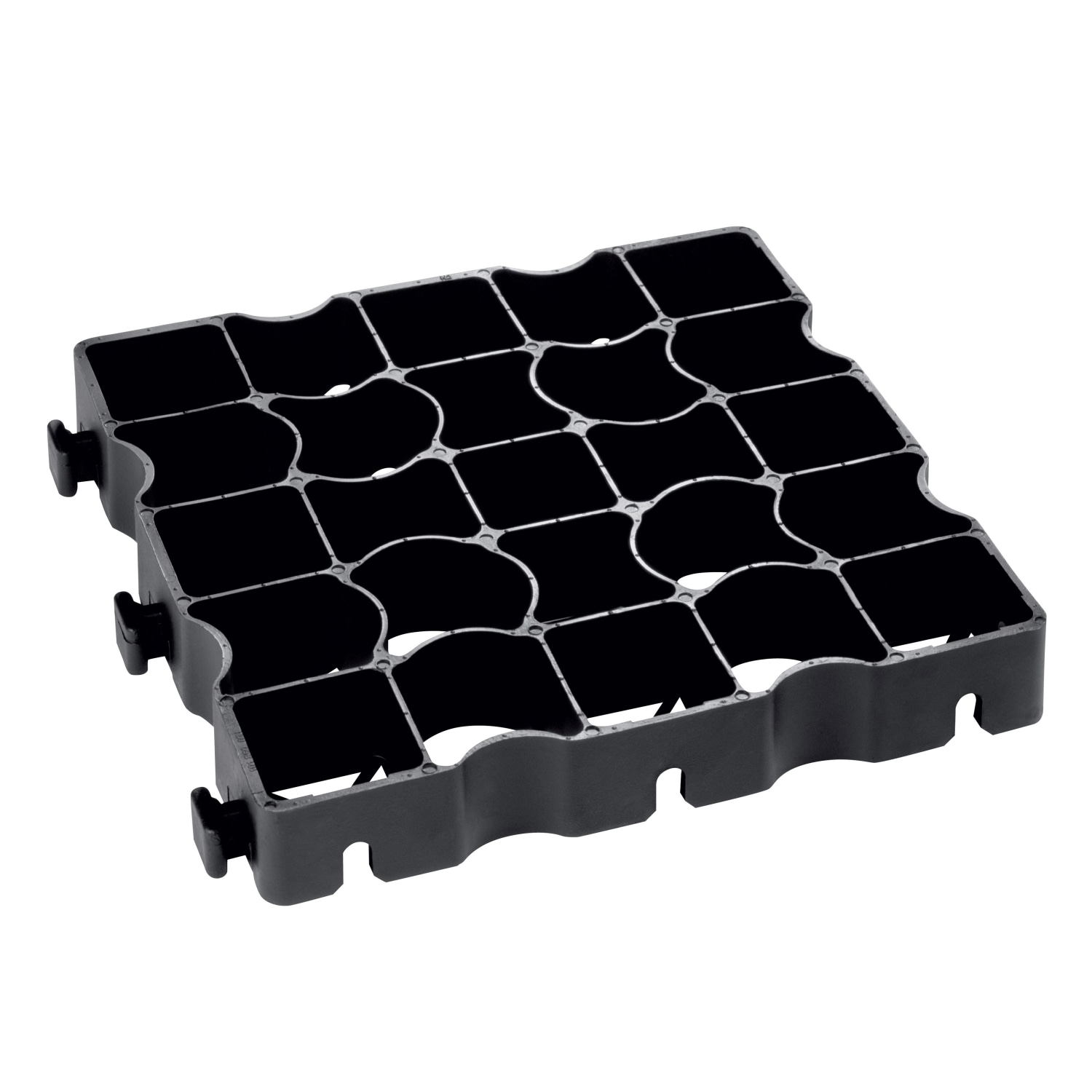 Byggros ECORASTER S50, sort, 20 t, 12 stk. pr. 1,33 m - 12 stk — plast græsarmering fra WATTOO.DK