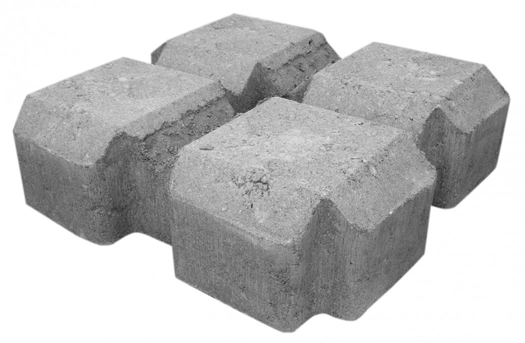 Græsarmeringssten grå 60% FC-Kvadratluk (28,56 cm x 28,56 cm x 8 cm) — beton græsarmering fra FC Beton