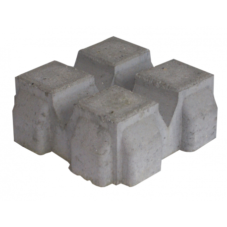 Hollændersten 20x20x10 cm - Græsarmering - Grå — beton græsarmering fra Grat.dk